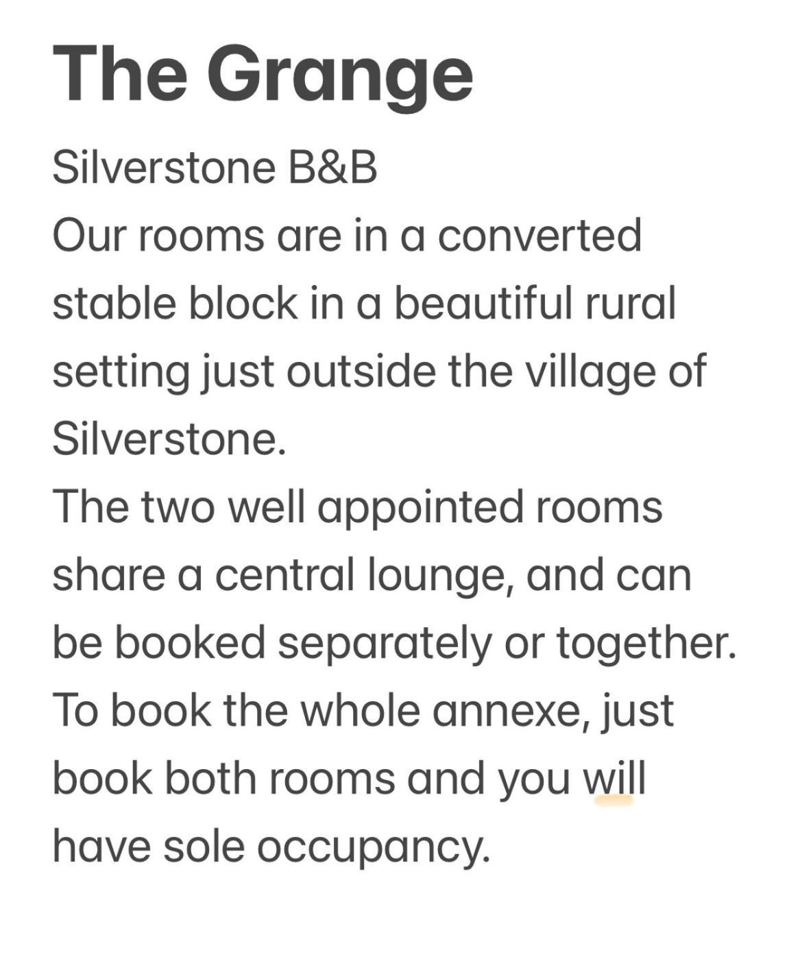 The Grange Silverstone Towcester Eksteriør billede